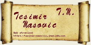 Tešimir Mašović vizit kartica